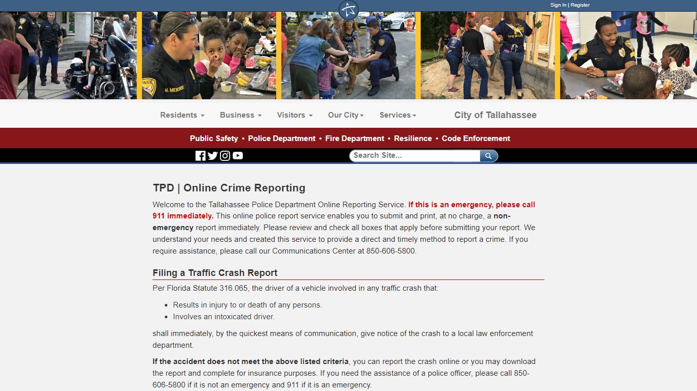 TPD | Online Crime Reporting | Public Safety - Talgov.com